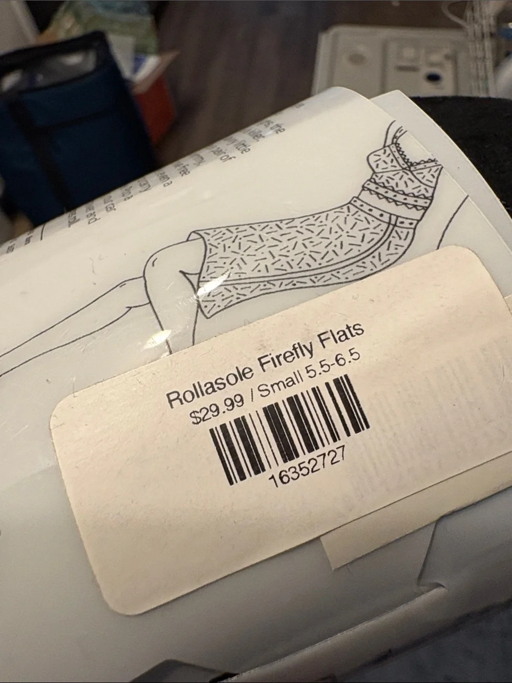 Rollasole Black Firefly Flats size S (5.5 to 6.5 shoe size) Packable Travel